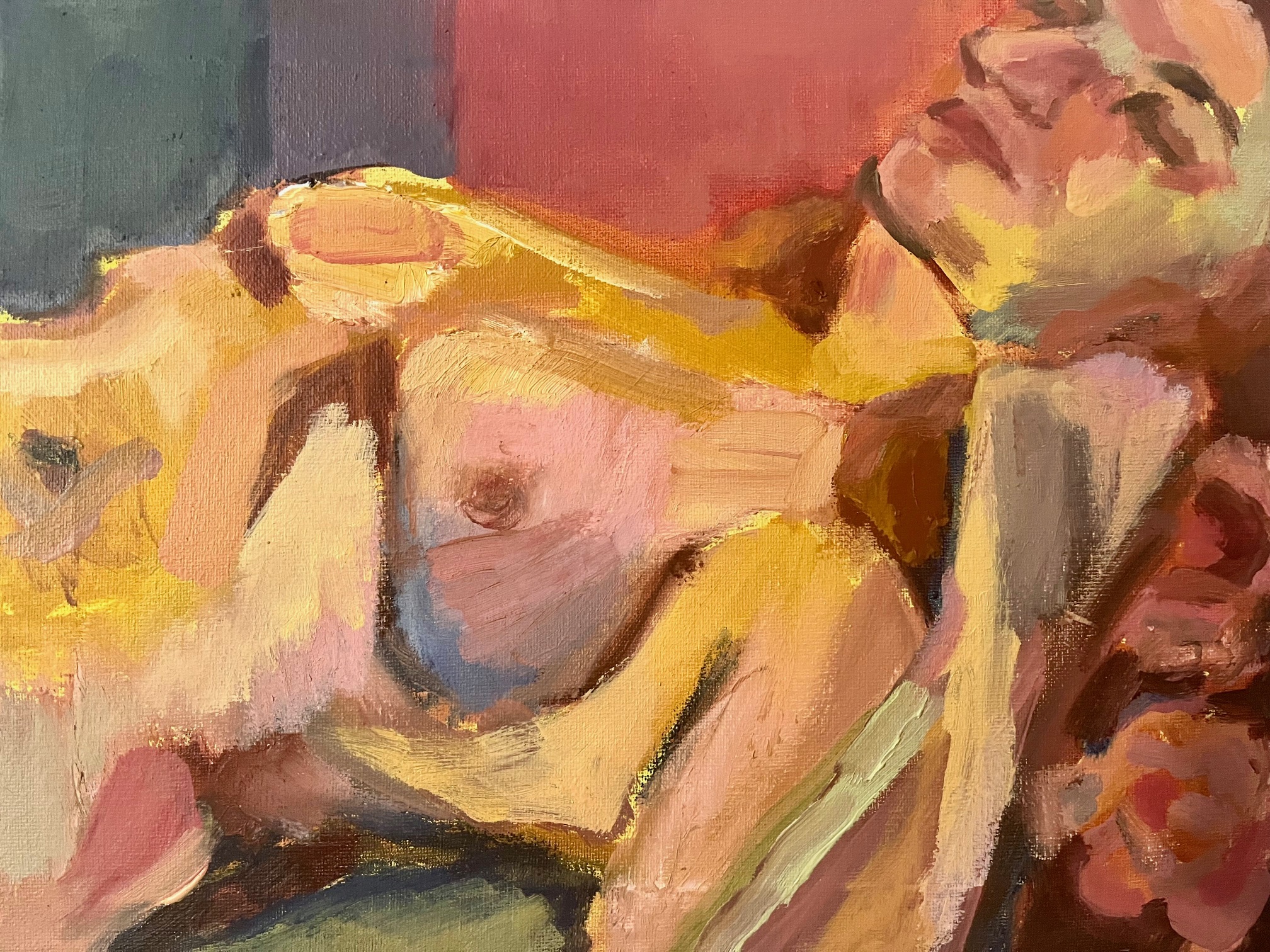 Fauve style female figure painting