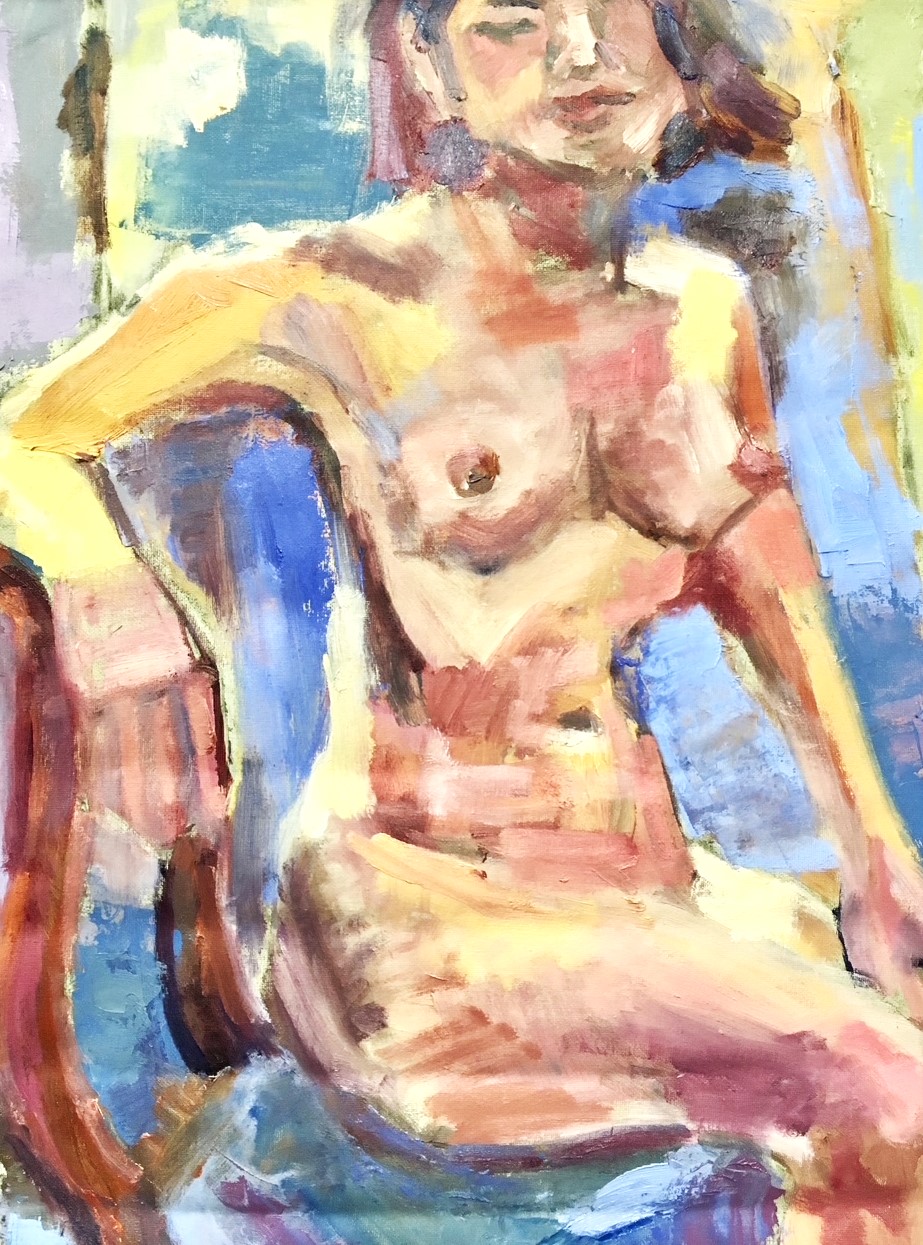 Fauve style female figure painting